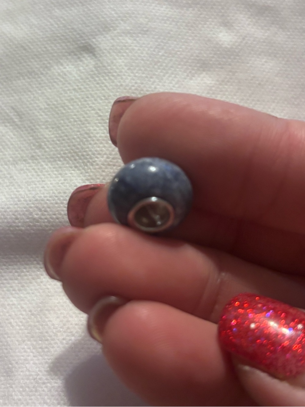 Pandora Light Blue Round Charm Bead